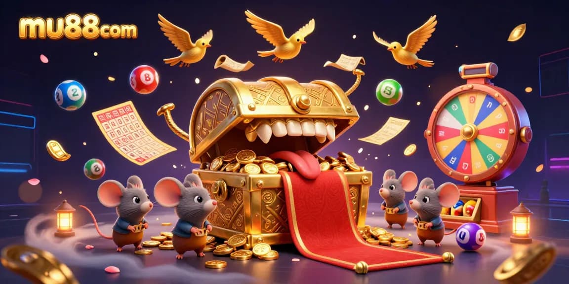 Engage with the exciting lottery and gaming realm at mu88com with dynamic elements and vibrant visuals.