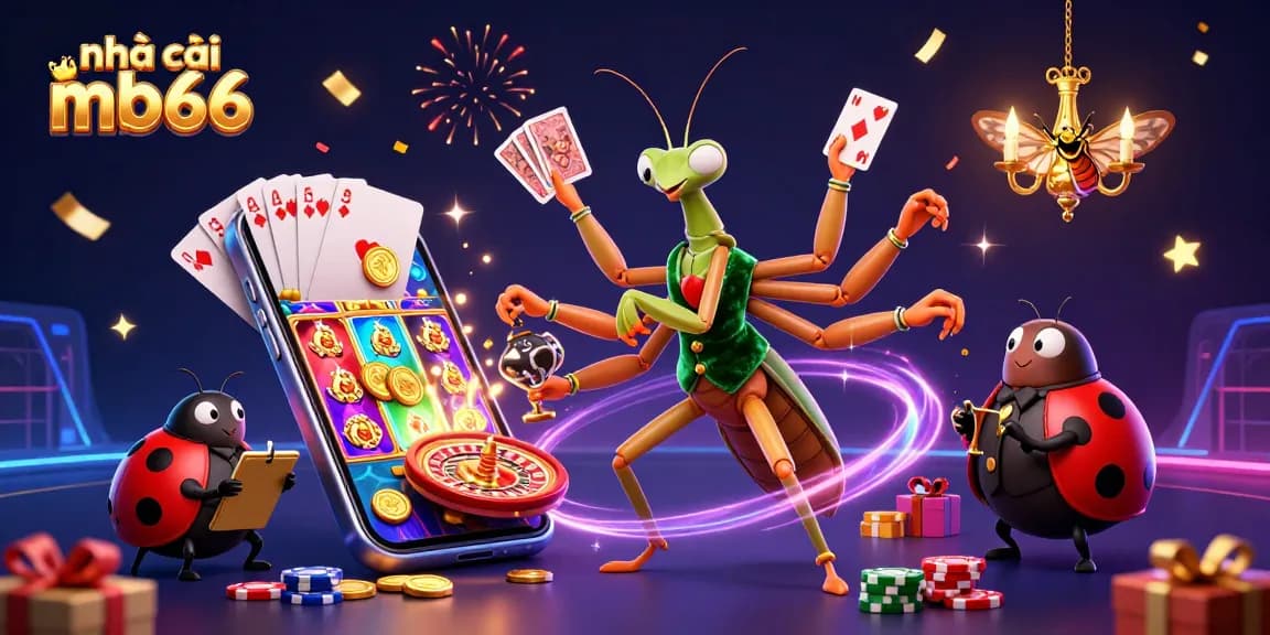 Experience thrilling gameplay with nhà cái mb66 in an animated casino adventure featuring charming characters.