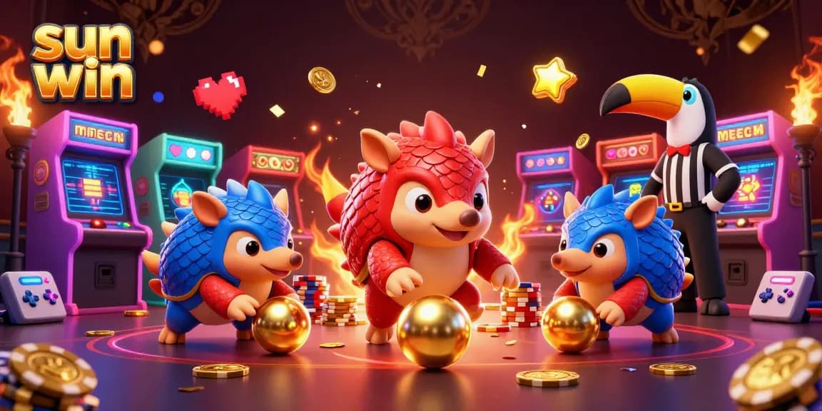 Engage in the thrilling sun win casino adventure with vibrant pangolins and golden poker chips.