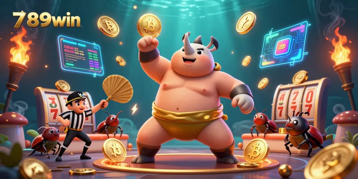 Experience thrilling action at 789win, where a beetle sumo champion unleashes casino excitement.