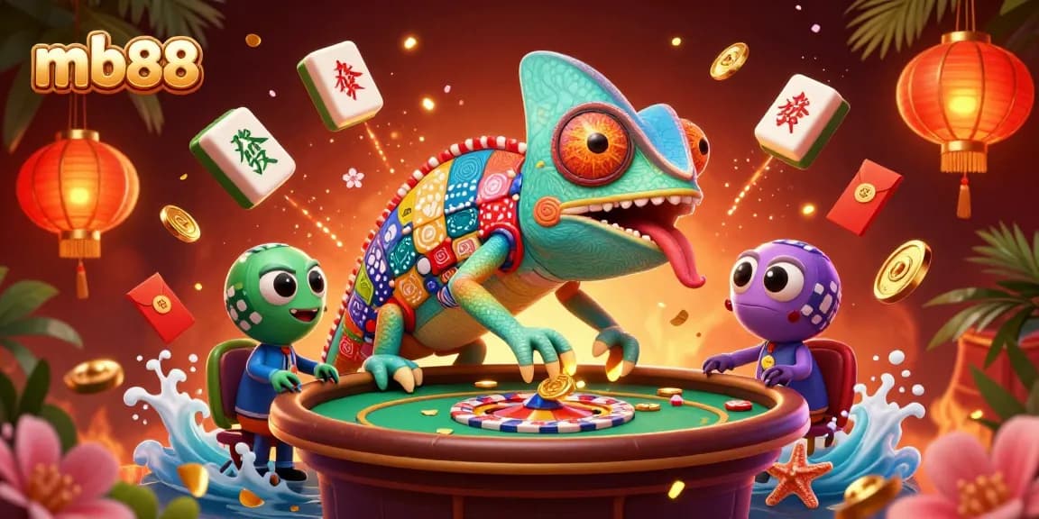 Khám phá thế giới giải trí tại mb88 với chameleon chủ casino và các biểu tượng may mắn.