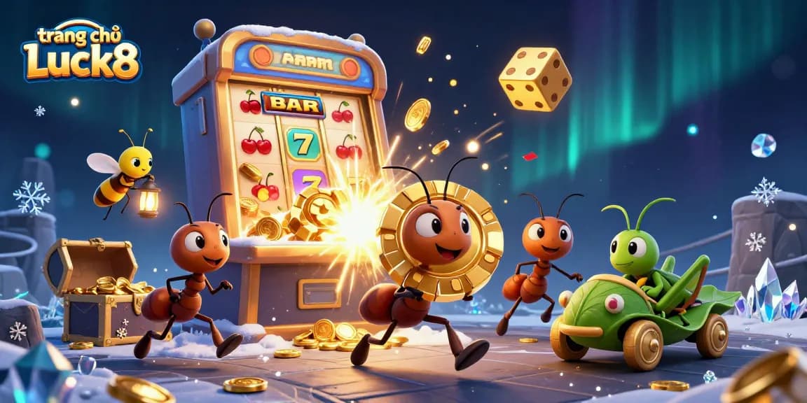 Experience thrilling moments on the trang chủ Luck8 with a vibrant casino heist by animated ants and exciting games.