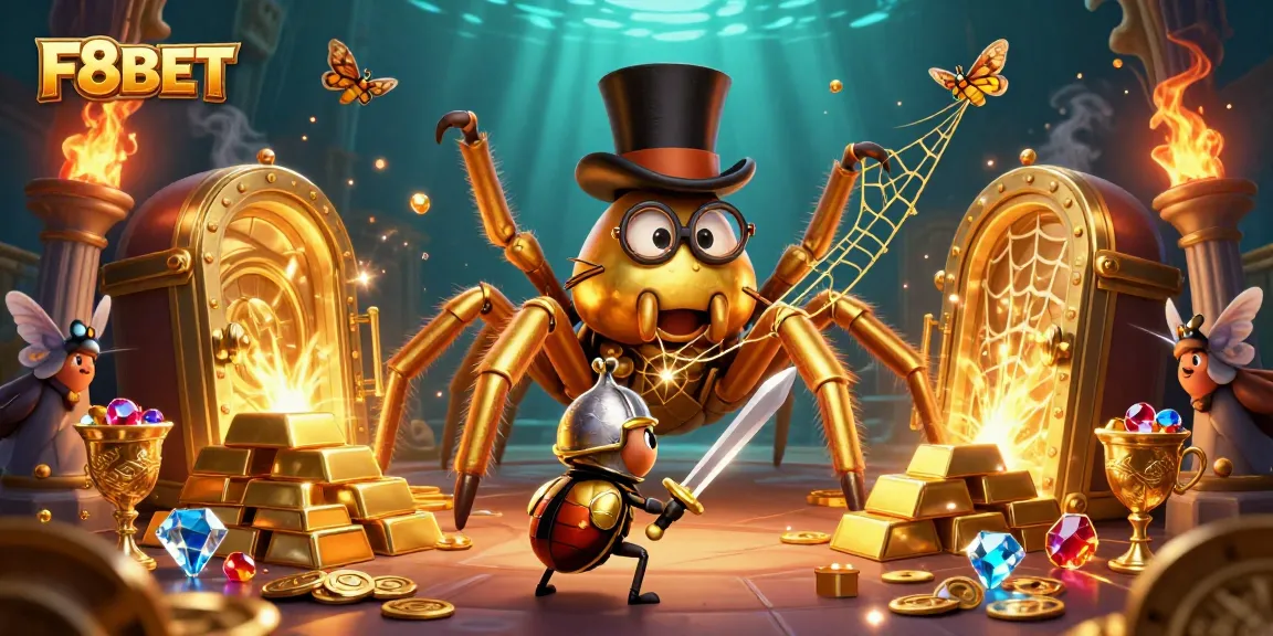 Engage with F8BET while witnessing a vibrant casino adventure with stunning characters and elements.