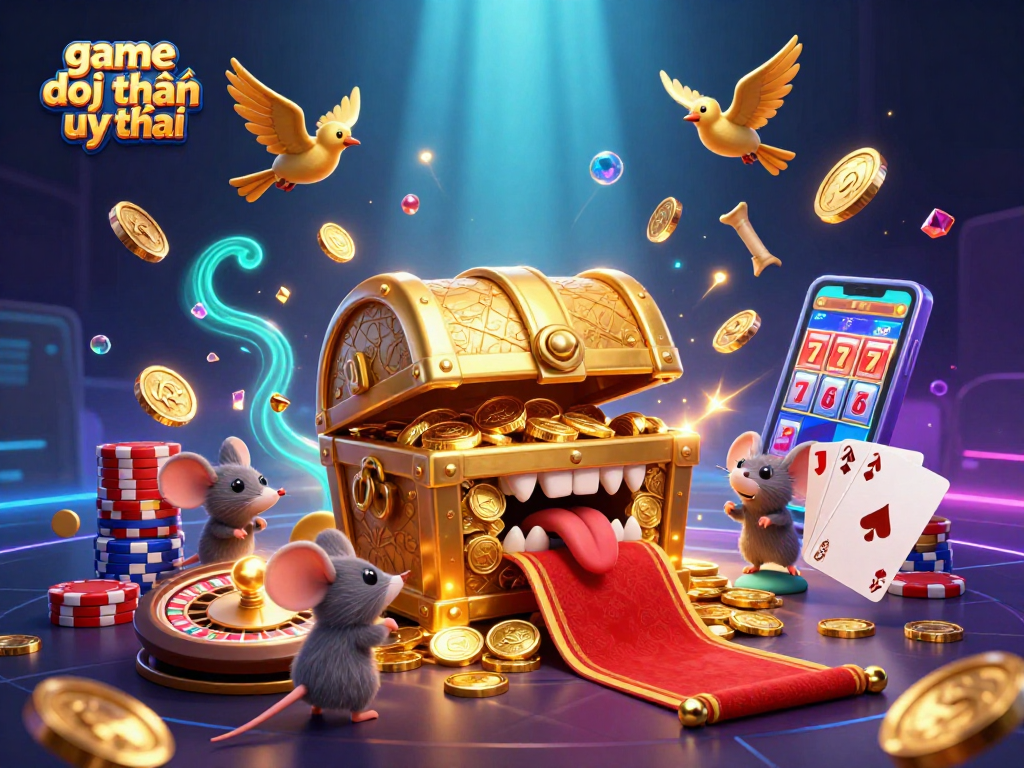 Engage with game đổi thưởng uy tín at a vibrant 3D casino scene filled with dynamic elements and excitement