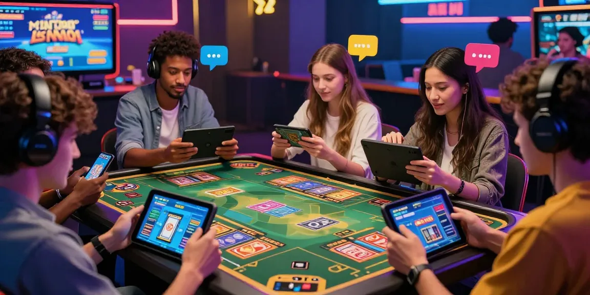 Zowin iOS players enjoying an immersive online card game session in a vibrant digital casino.