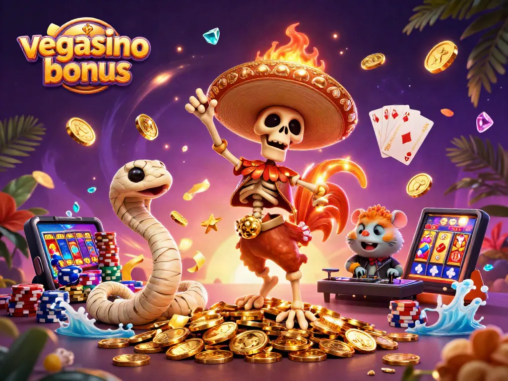 Celebrate the excitement of the vegasino bonus with lively characters and dazzling casino elements.
