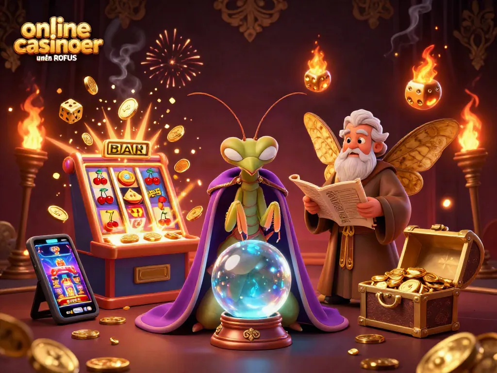 Engage with online casinoer uden ROFUS featuring fortune tellers and gaming excitement in a captivating scene.