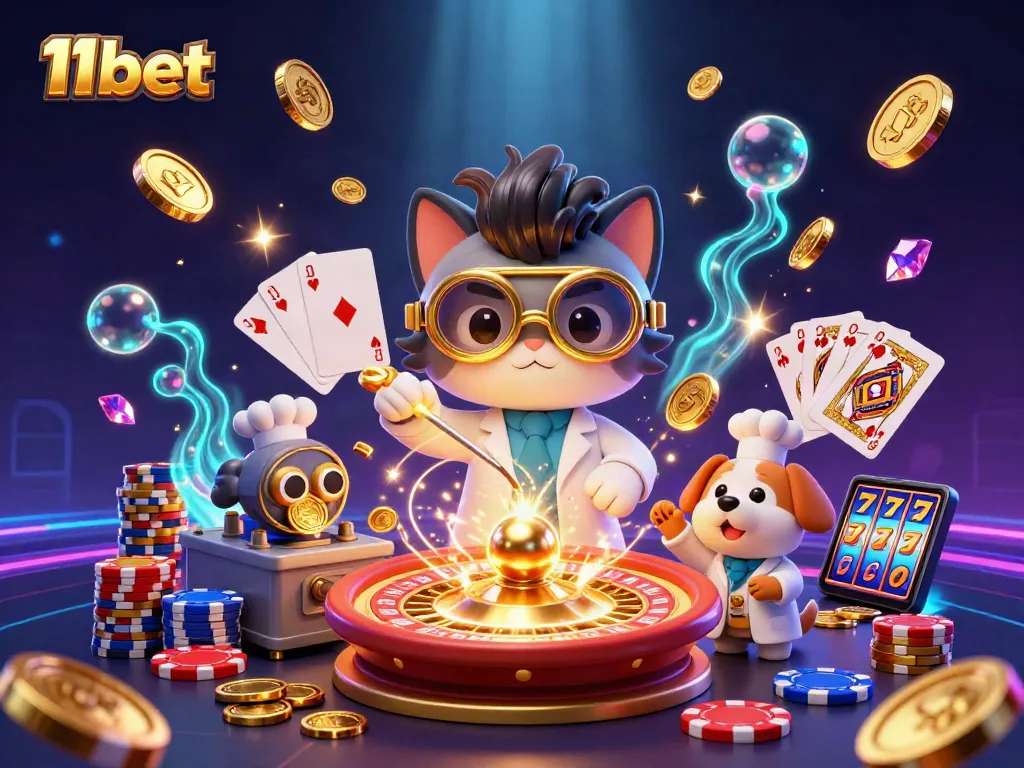 Experience thrilling gameplay at 11bet with vibrant casino scenes and exciting rewards.