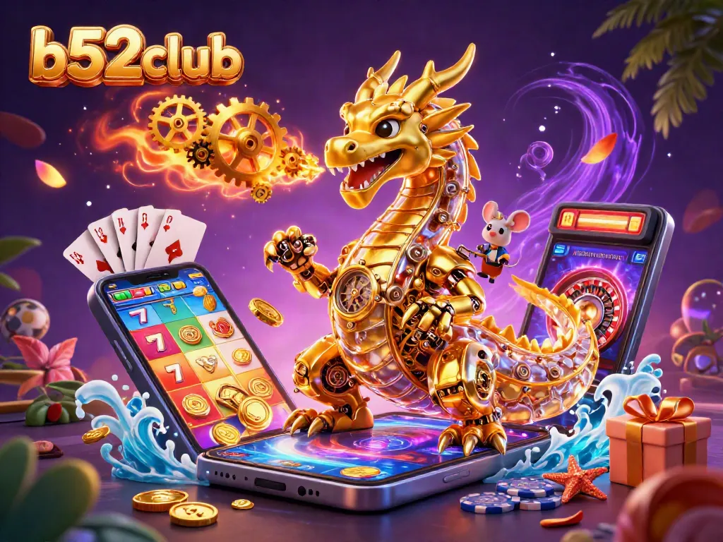 Engage in thrilling gameplay with b52club's colorful slot games and dynamic casino elements.