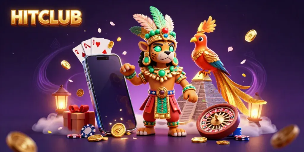 Spin and win at HITCLUB's vibrant gaming scene filled with excitement and rich visuals.