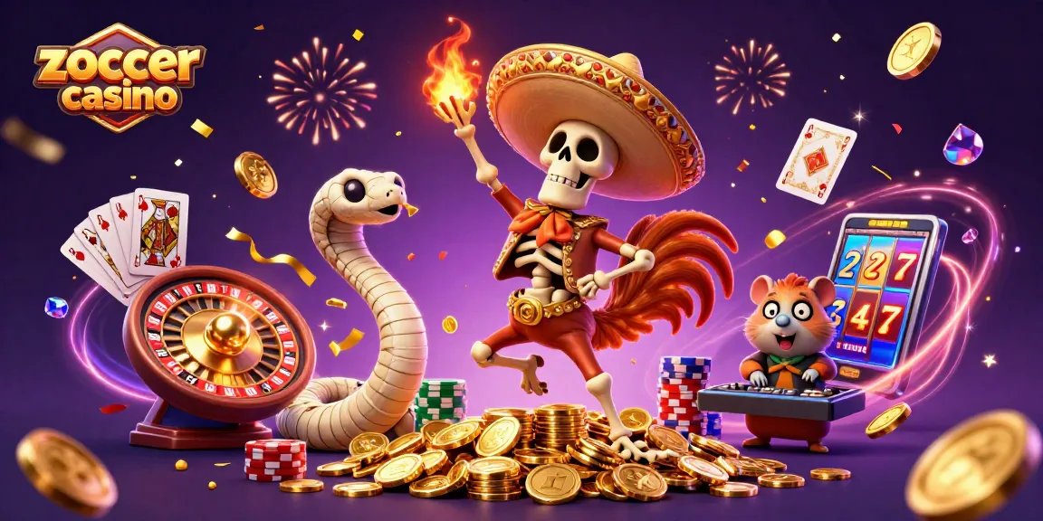 Experience the vibrant celebration of zoccer casino with dynamic game elements and festive characters.