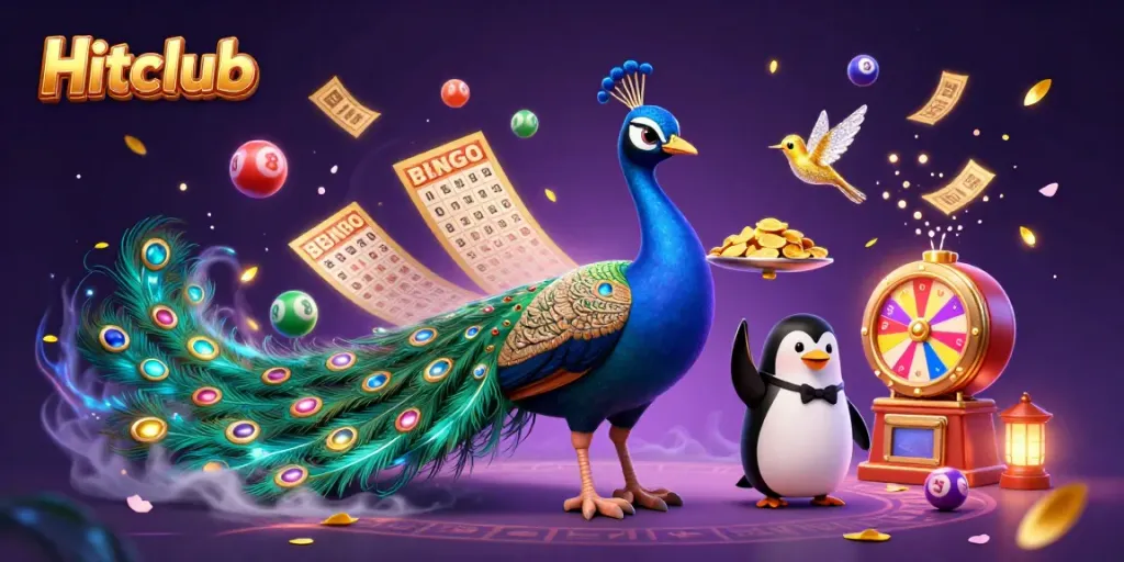 Engage with Hitclub at an enchanting casino scene featuring vibrant elements and characters.
