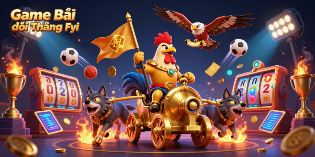 Experience exciting gameplay in Game Bài Đổi Thưởng Fyi with dynamic casino-themed action and vibrant elements.