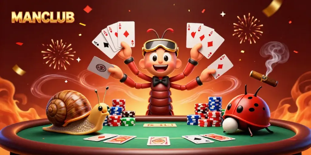 Experience the thrilling MANCLUB casino scene with vibrant characters and dynamic action.