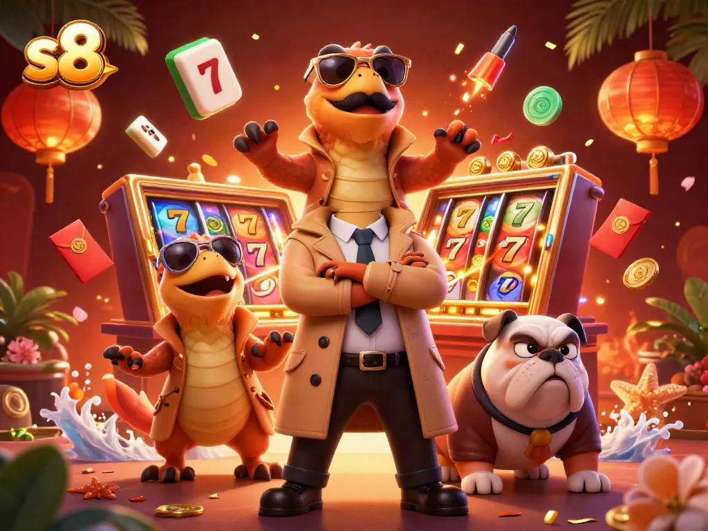 Engage with the vibrant casino scene featuring s8 raptors in disguise, a bouncer, and dynamic gaming elements.