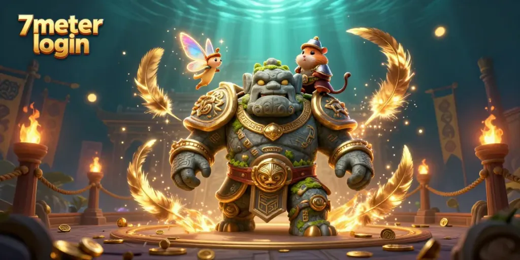 Engage with thrilling gaming action in the 7meter login arena featuring enchanting characters and vibrant magical elements.
