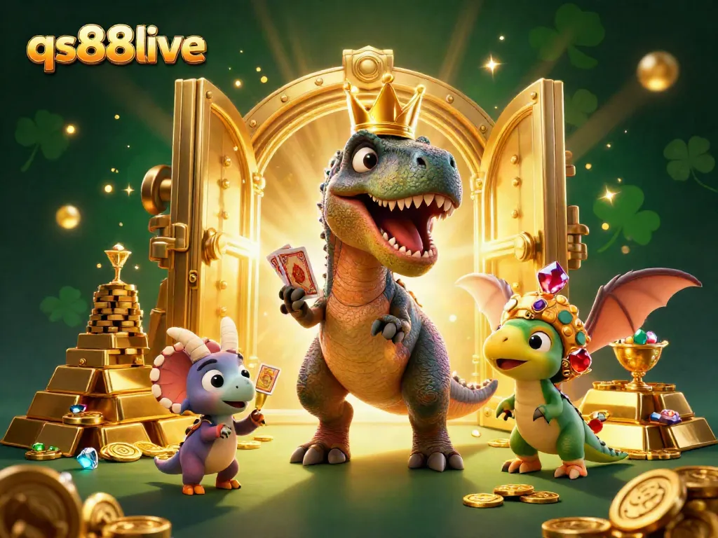 Experience exciting gameplay with 3D cartoon characters in a dynamic qs88live casino scene.
