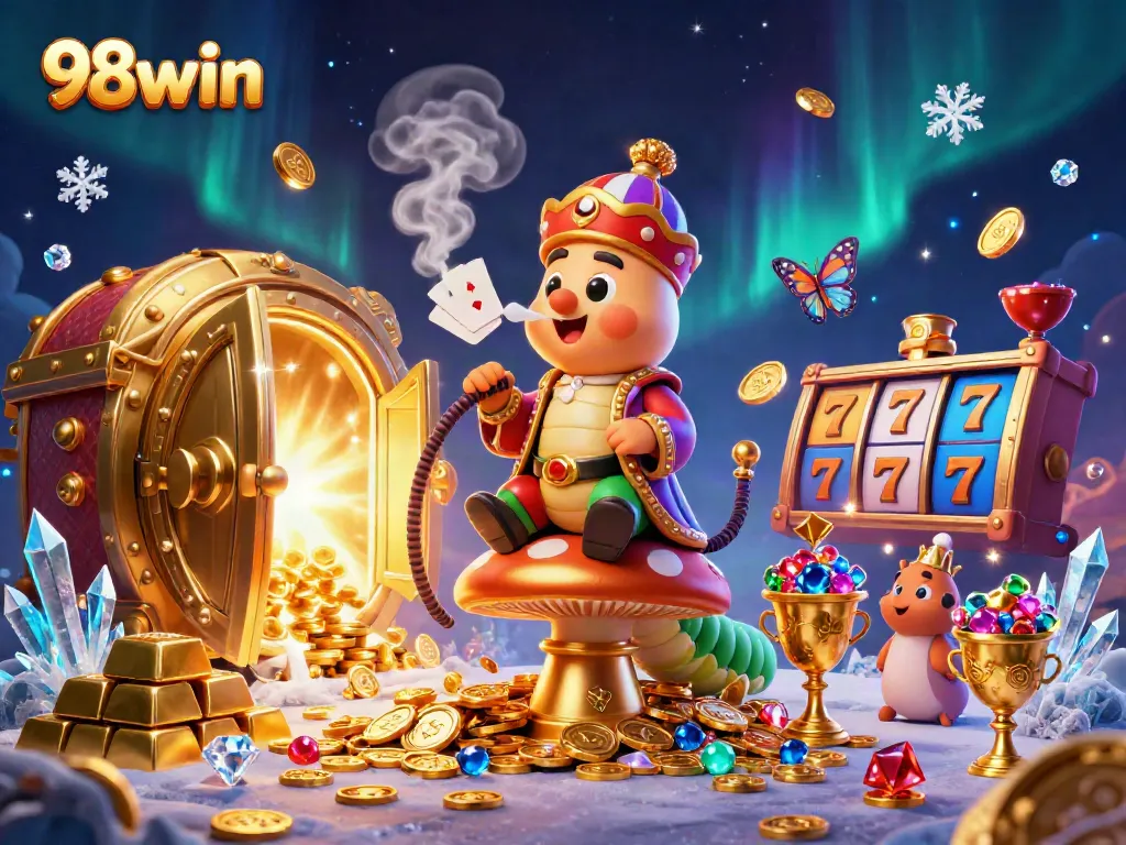 Engage in thrilling slots at 98win, with vibrant gaming elements and dynamic atmosphere.