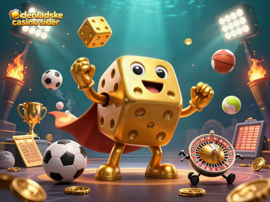 Engage with udenlandske casino sider through vibrant 3D illustration showcasing exciting gaming elements.