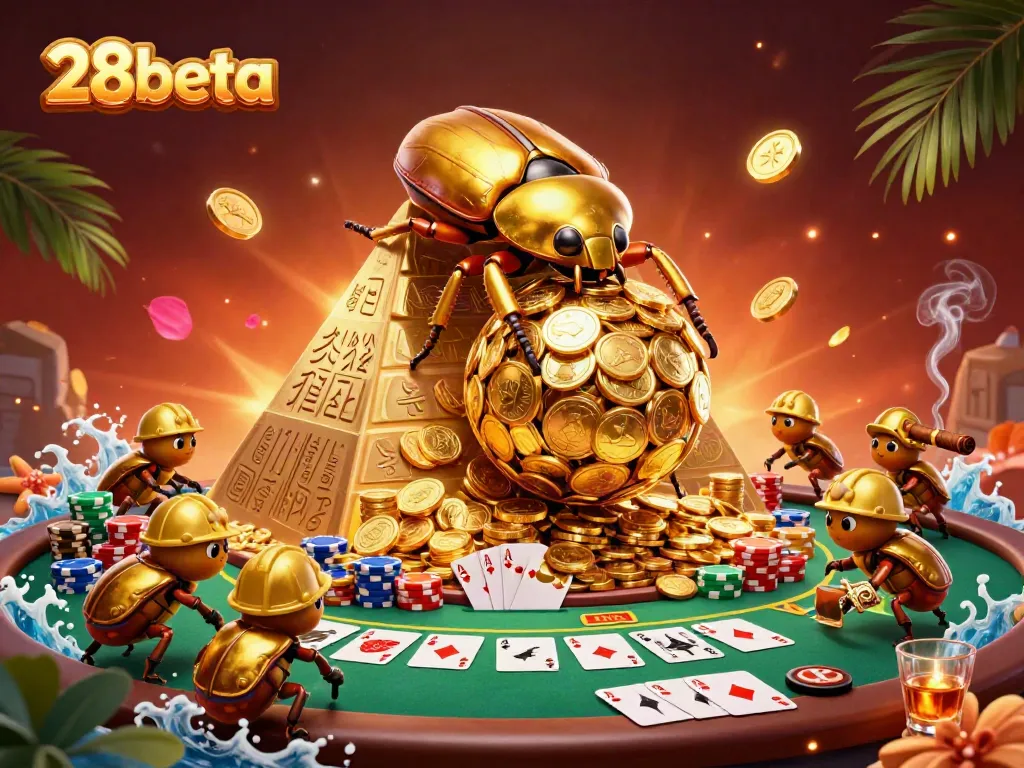 Betting on a vibrant casino experience, 28beta offers a lively scene with blackjack and gold coins.