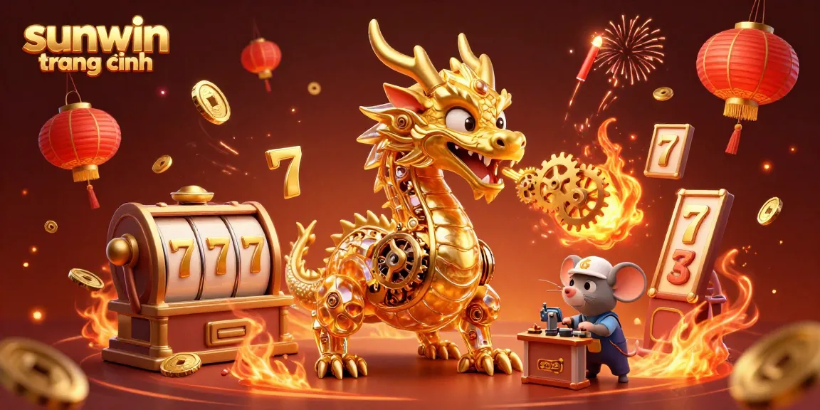 Experience thrilling gameplay on sunwin trang chính with vibrant slot games and dazzling golden dragon elements.